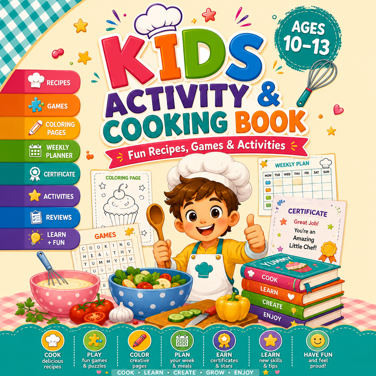 Kids Cooking Activity Book